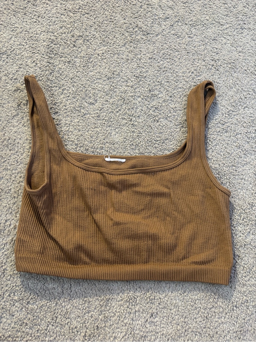 Yellow cropped tank top